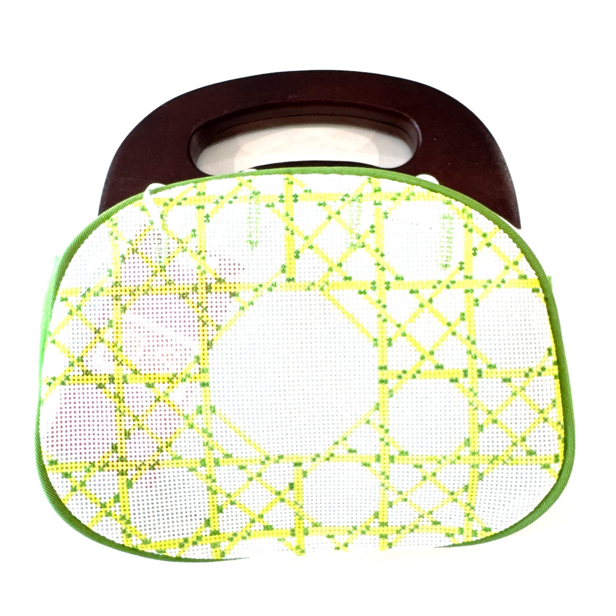Bermuda Bag Green Caning - Ann Kaye