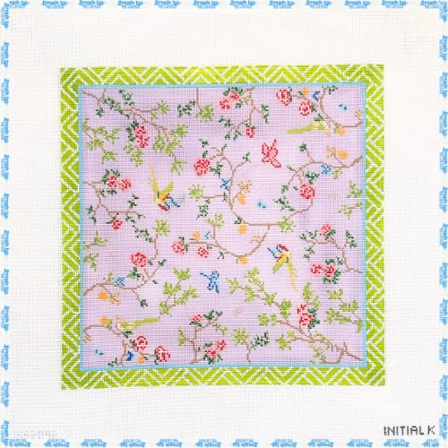 Chinoiserie Lime Green and Lavender