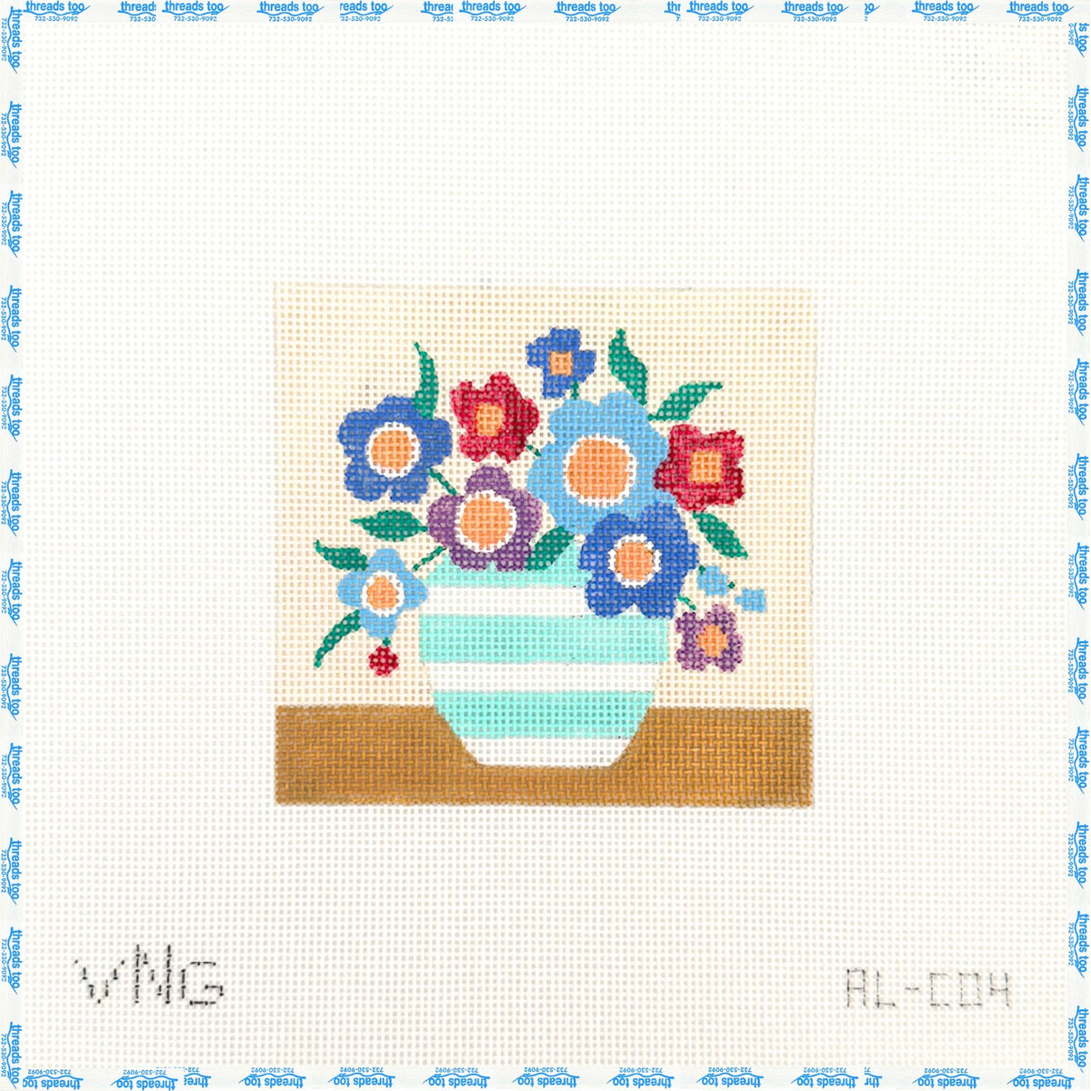 Florals in Striped Vase
