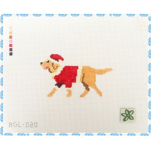 Golden Retriever Santa - The Gingham Stitchery
