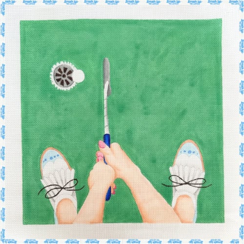 Golf Lady From Above