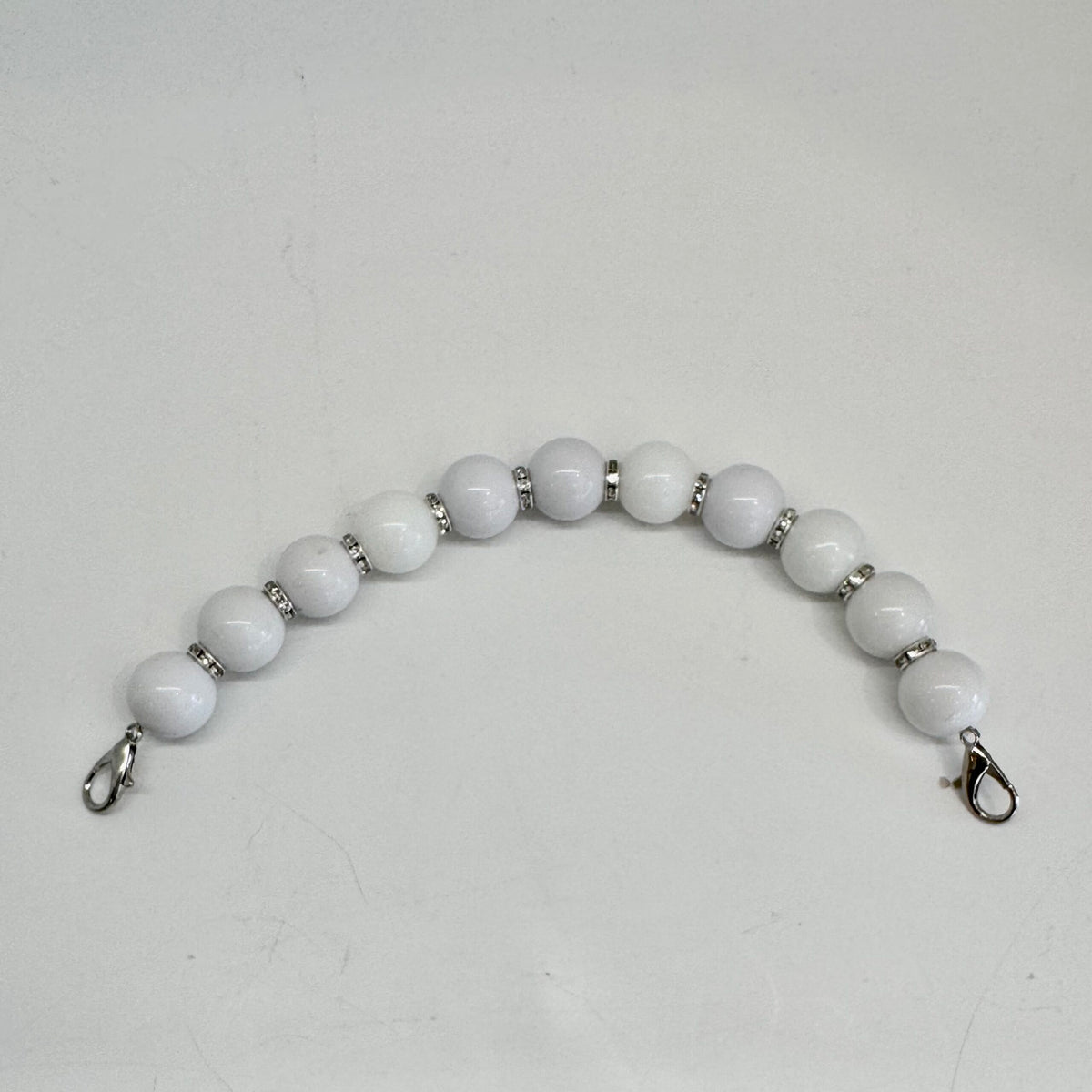 Charming Beads- White/Rhinestone