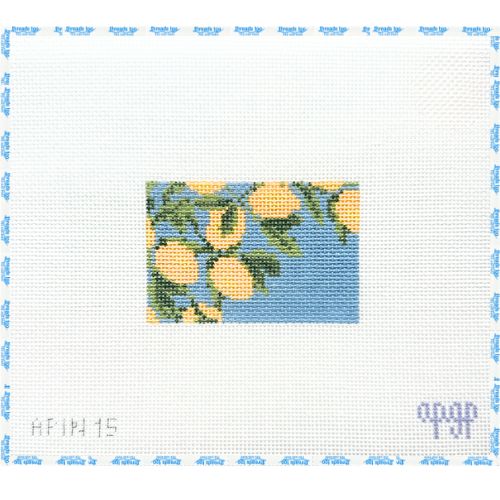 Lemons on Blue Luggage Tag Insert