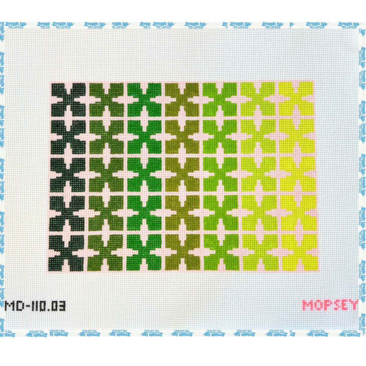 Geo Floral Pink and Green
