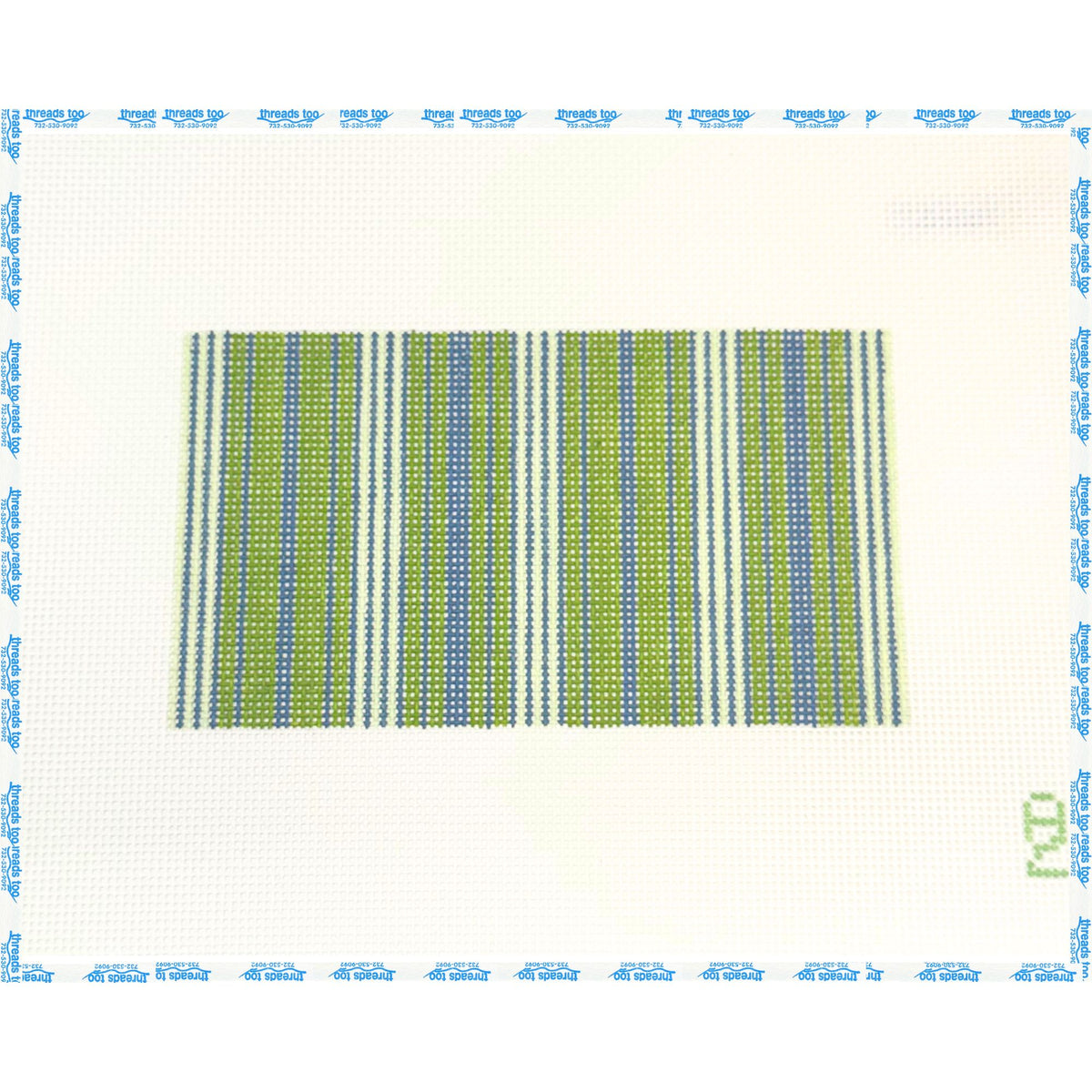 Green Ticking Eyeglass Case
