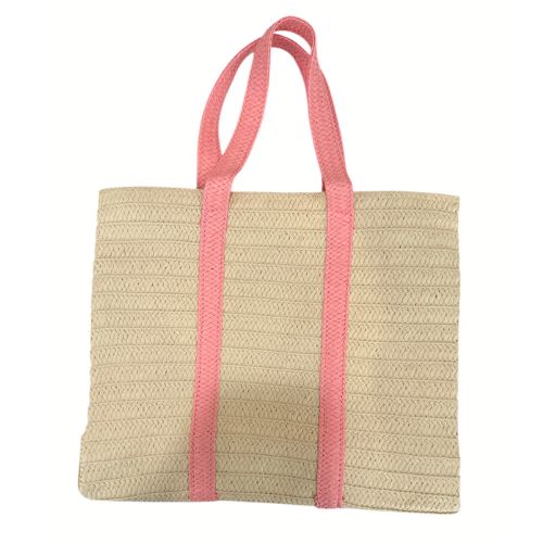 Pink Raffia Bag