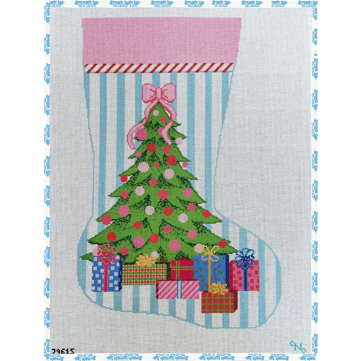 Pinstripe Holiday Stocking