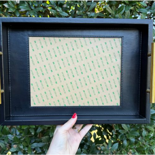 Threaded & Tipsy - Rectangle Leather Self-Finishing Tray Black