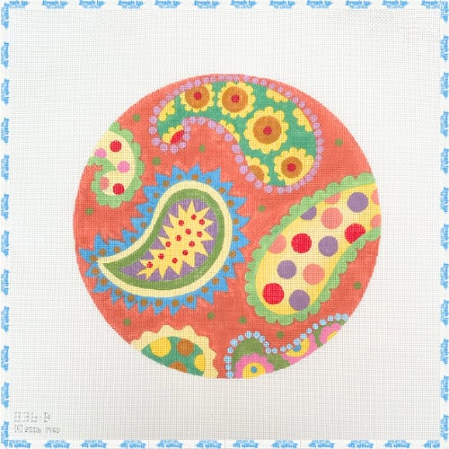 Red Paisley Circle