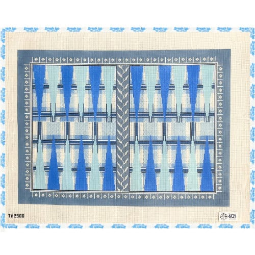 Blue Tartan Backgammon Board
