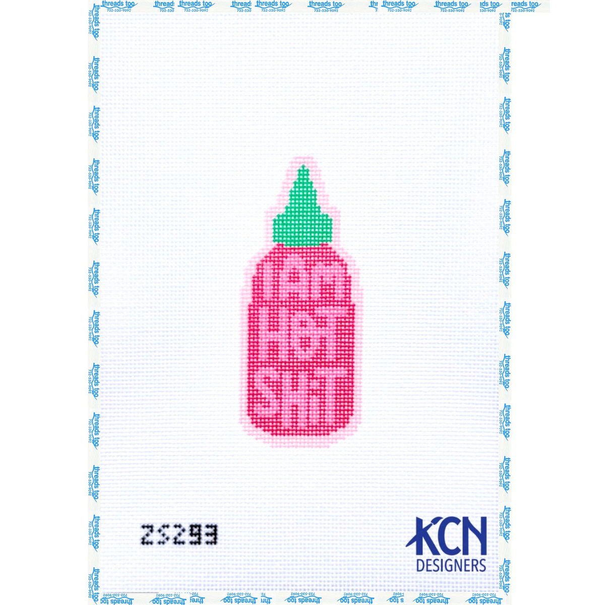 Hot Shit hand-painted needlepoint ornament canvas by Ziggy Stitches
