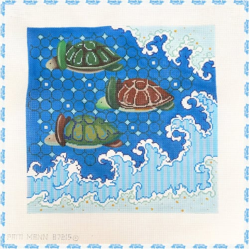 Hand-painted needlepoint animal canvas at Threads Too, Fair Haven NJ