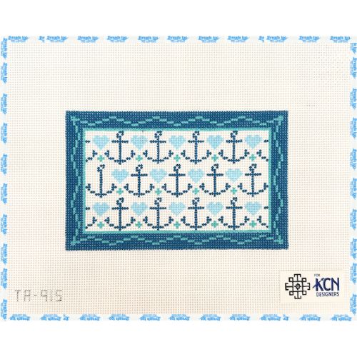 Coastal needlepoint canvas at Threads Too, Fair Haven NJ