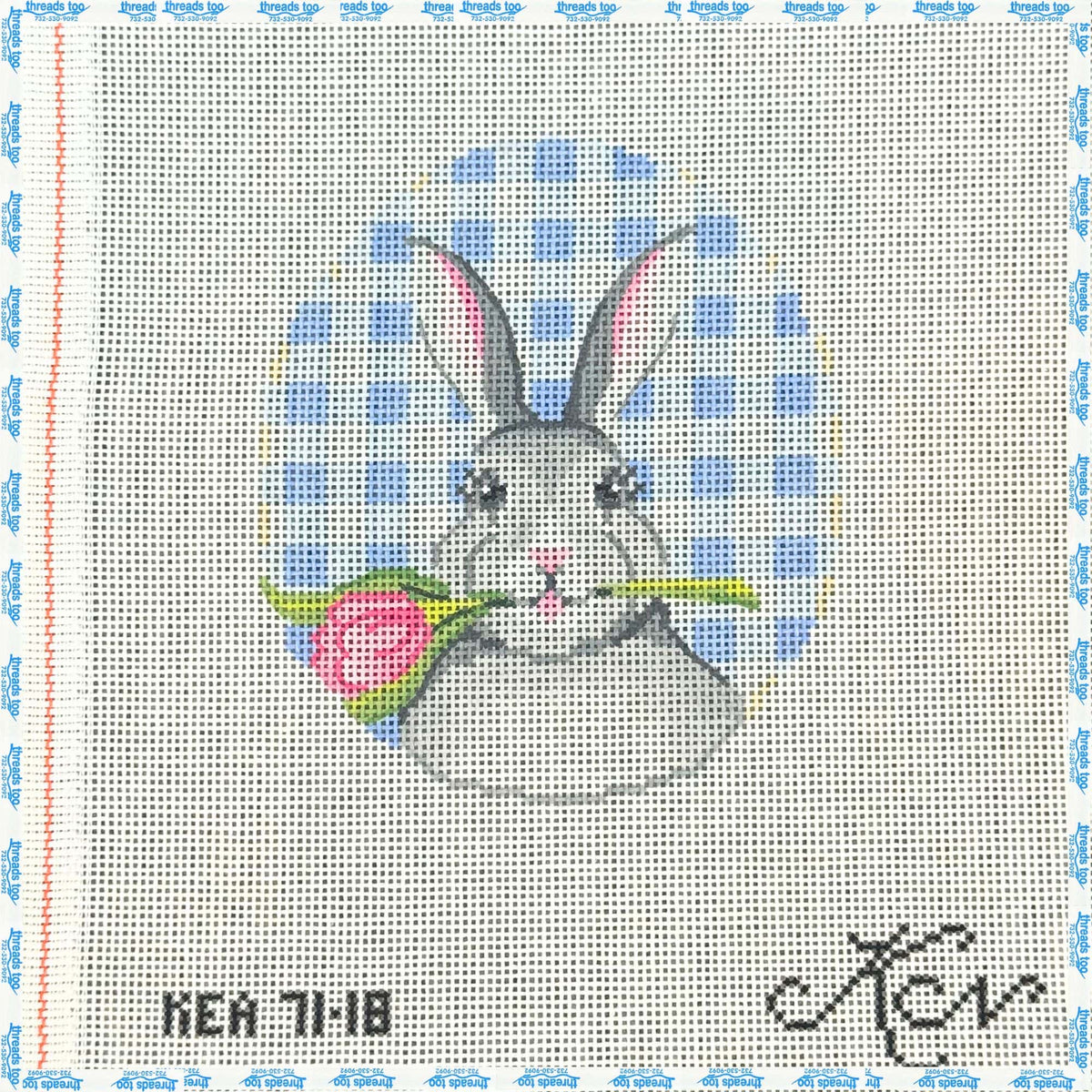 Holiday needlepoint canvas at Threads Too, Fair Haven NJ