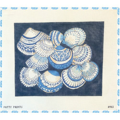 Blue & White Shells
