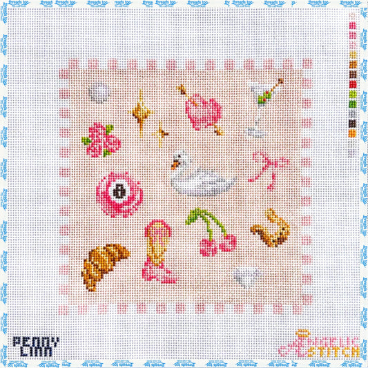 Coquette Motif Square- Pink