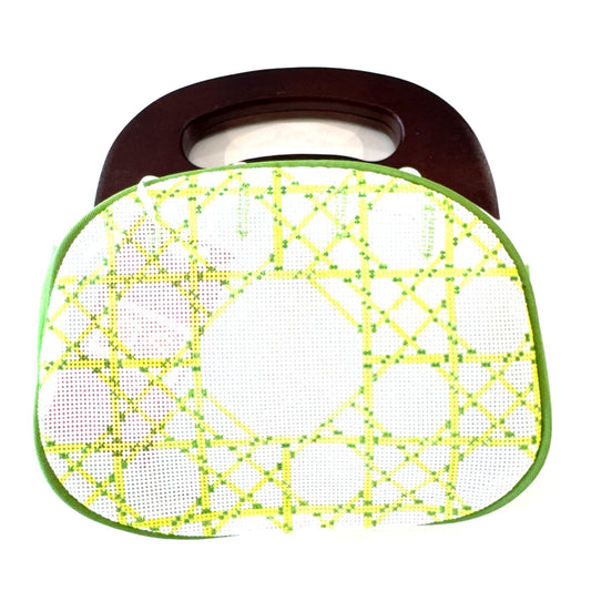 Bermuda Bag Green Caning - Ann Kaye