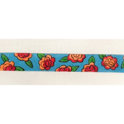 Blue Floral Belt 2