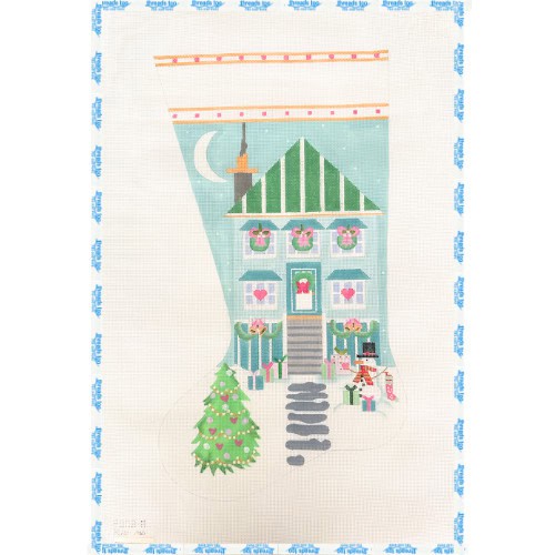 Melissa Shirley - Blue Glitter House Stocking