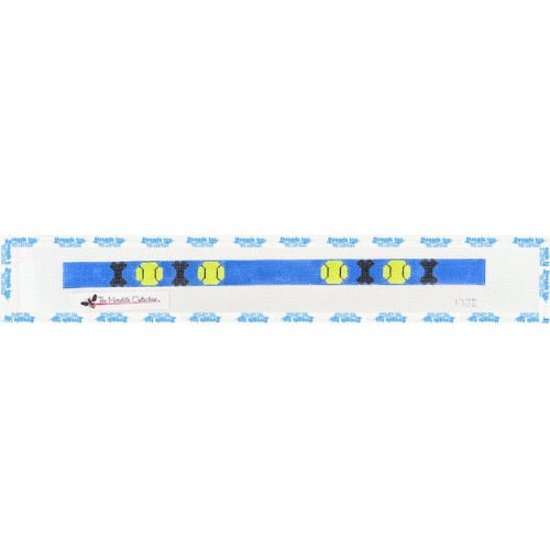 Blue and Tennis Ball Dog Collar
