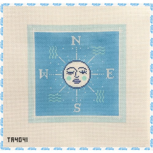 Blue Turquoise Moon Compass