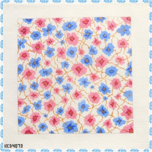 Blue and Pink Floral Pattern - KCN Designers