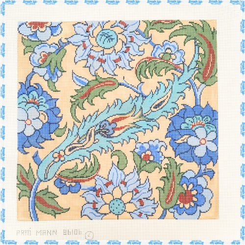 Tan and Blue Paisley