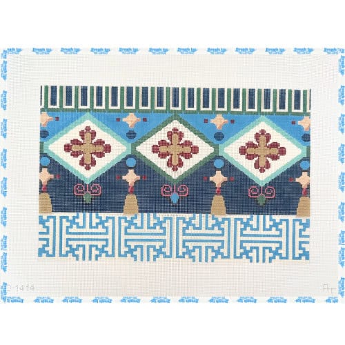 Blue and White Geometric