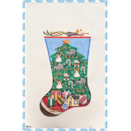 Christmas Tree with Angels Stocking