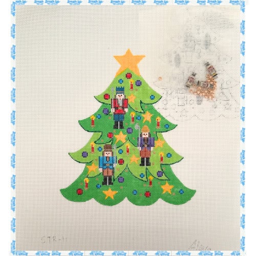 Christmas Tree with Nutcracker Beads