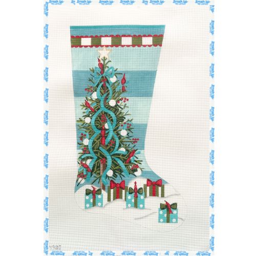 Alice Peterson - Christmas Tree with Ribbon Stocking