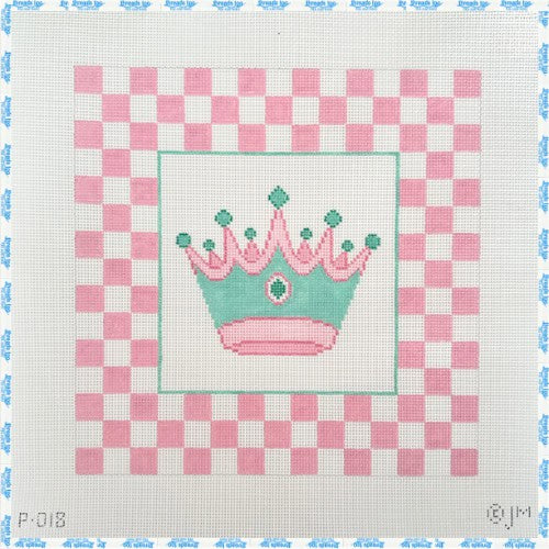Crown on Pink Checkers