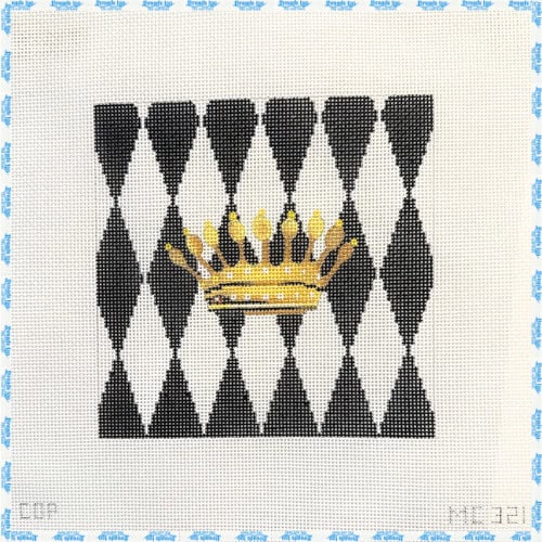 Colors of Praise - Crown on Black and White Diamonds