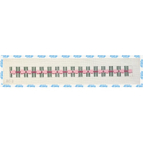 Green Stripes and Pink Bows Dog Collar