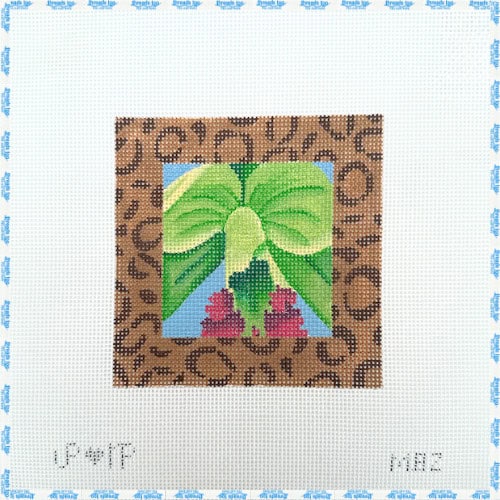 Flower with Leopard Border