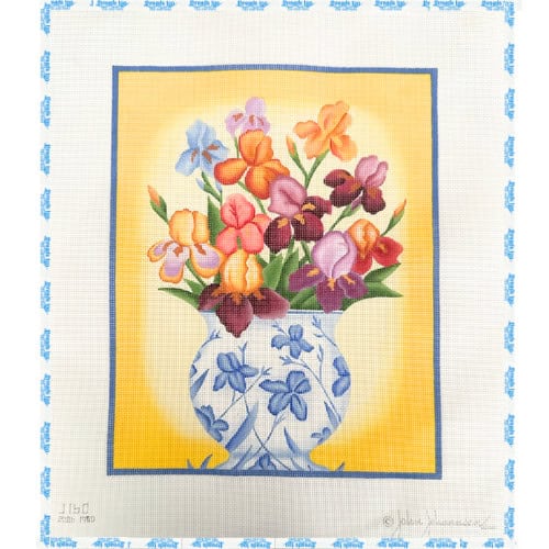 Flowers in Blue and White Vase