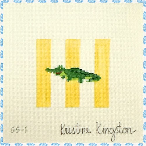 Gator on Yellow Stripes