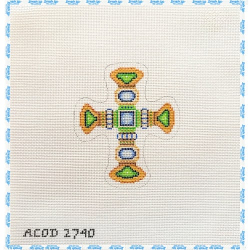 Gold and Green Cross