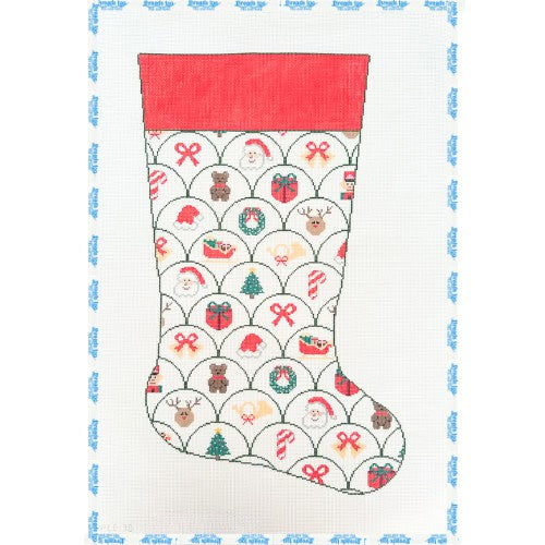 Holiday Stocking with Red Cuff - Penny Linn