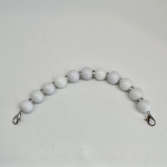 Charming Beads- White/Rhinestone
