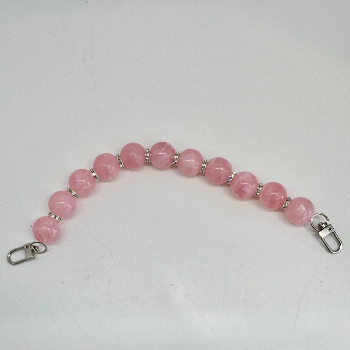 Charming Beads- Pink & Rhinestone Bead Strap