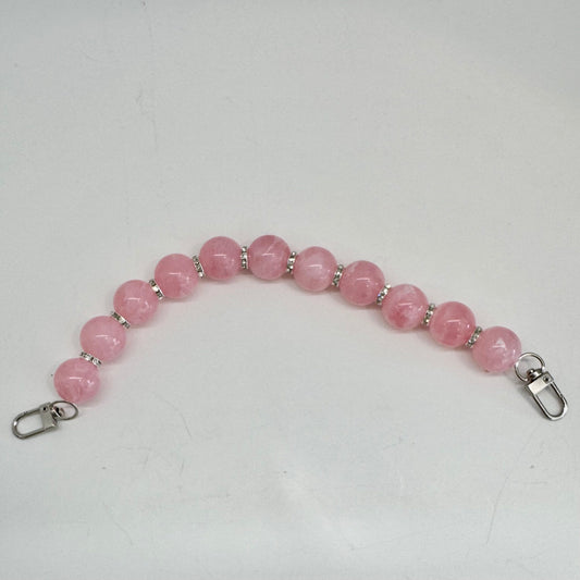 Charming Beads- Pink & Rhinestone Bead Strap