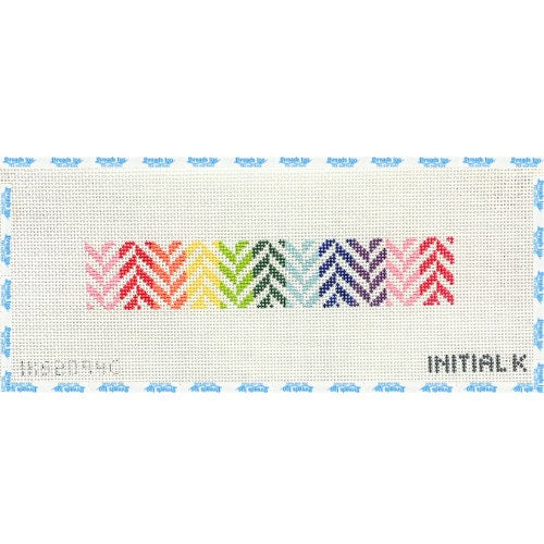 Rainbow Herringbone Fob
