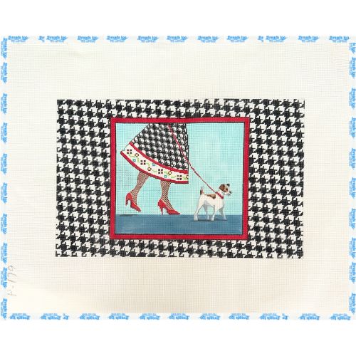 Jack Russell on Houndstooth