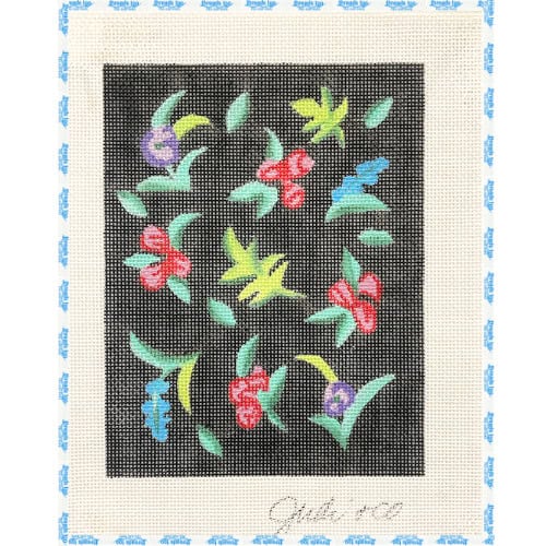 Black with Flowers