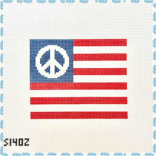 Small Peace American Flag