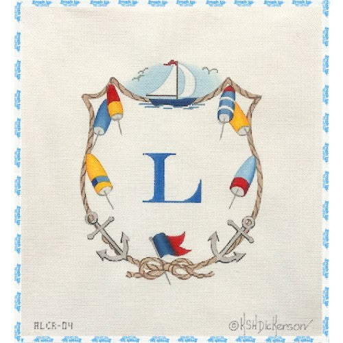 Sailboat/Anchors/Buoys/Ropes Monogram Crest