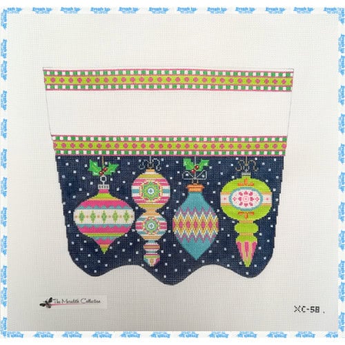 Navy Ornaments Stocking Topper