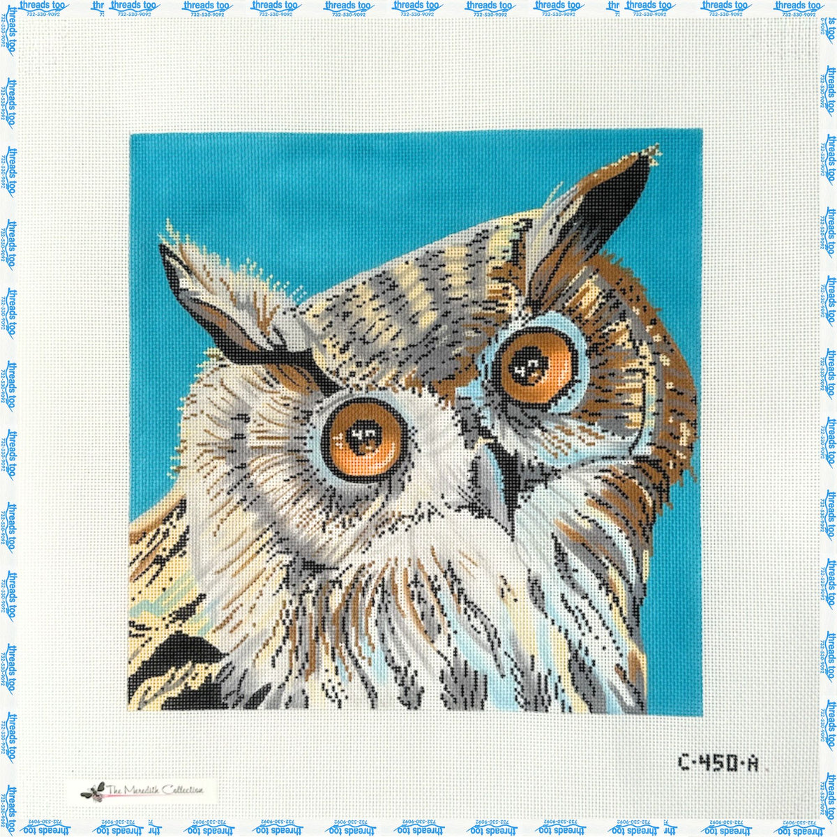 Owl on Blue - The Meredith Collection