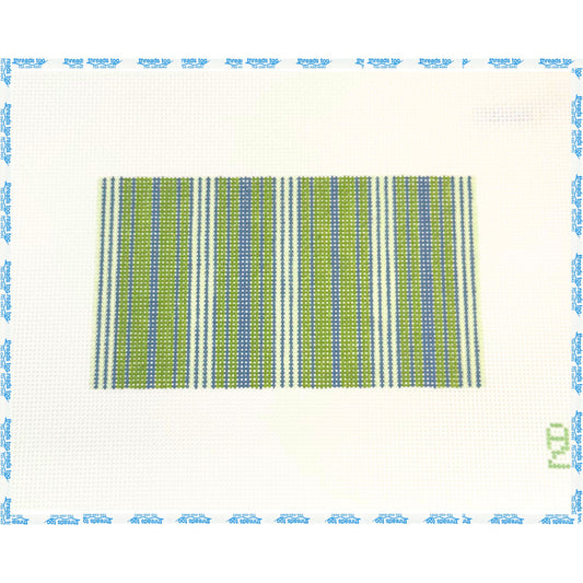 Green Ticking Eyeglass Case